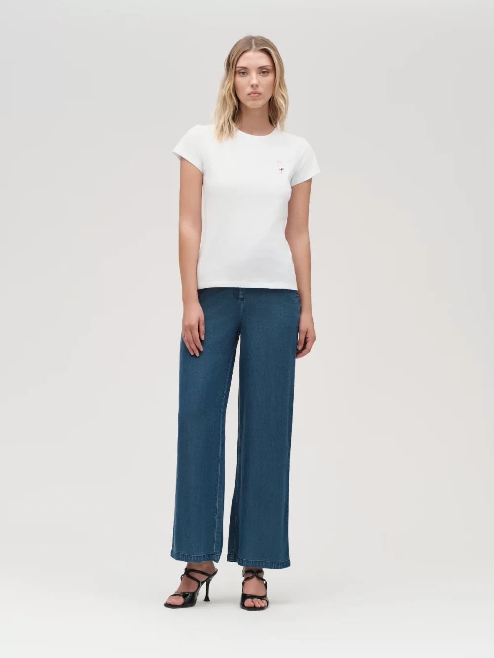 T-SHIRT PARICOLLO FENICOTTERI COTONE - DGP6409