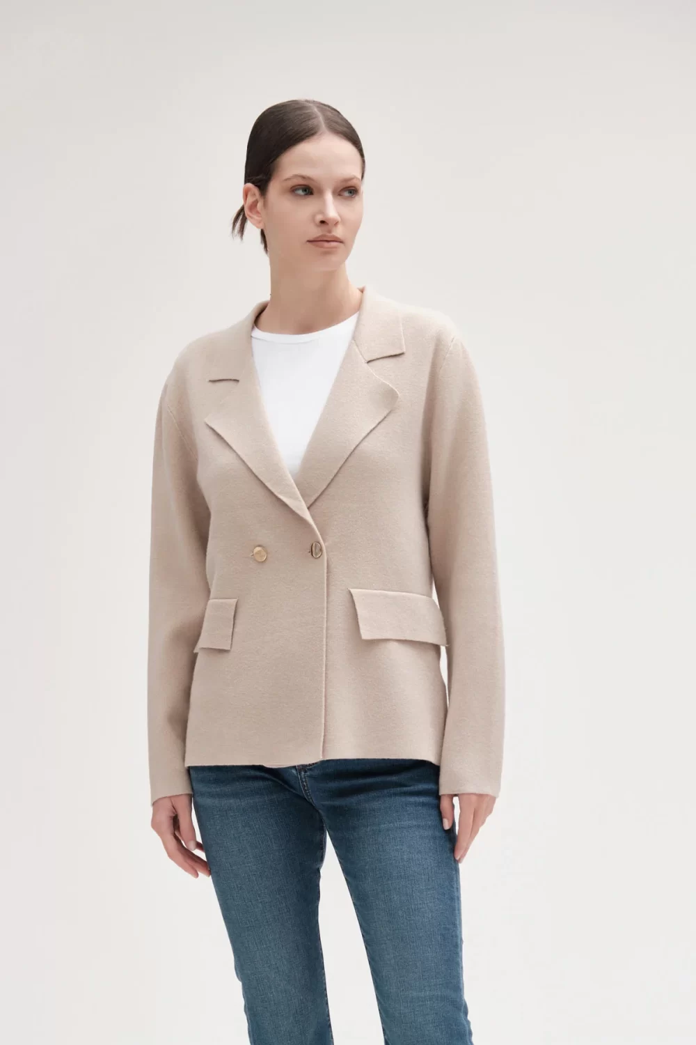 GIACCA DOPPIOPETTO CON PATTINE FIN.7 VISCOSA – DGF5583