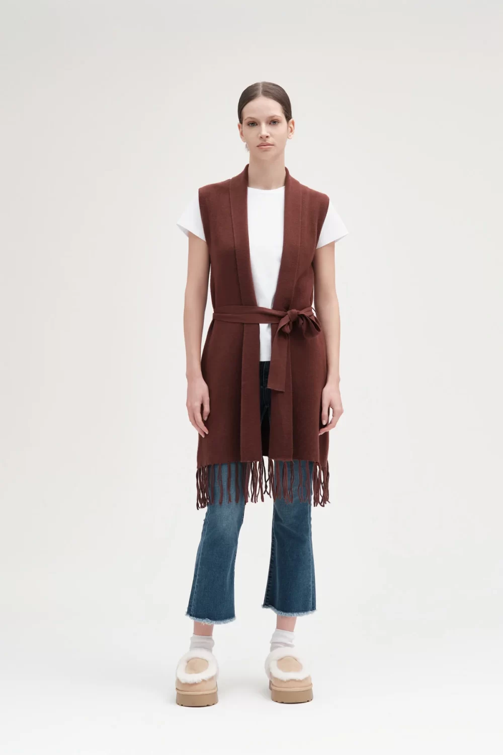 SPOLVERINO SMANICATO CON FRANGE FIN.7 VISCOSA – DGF5603