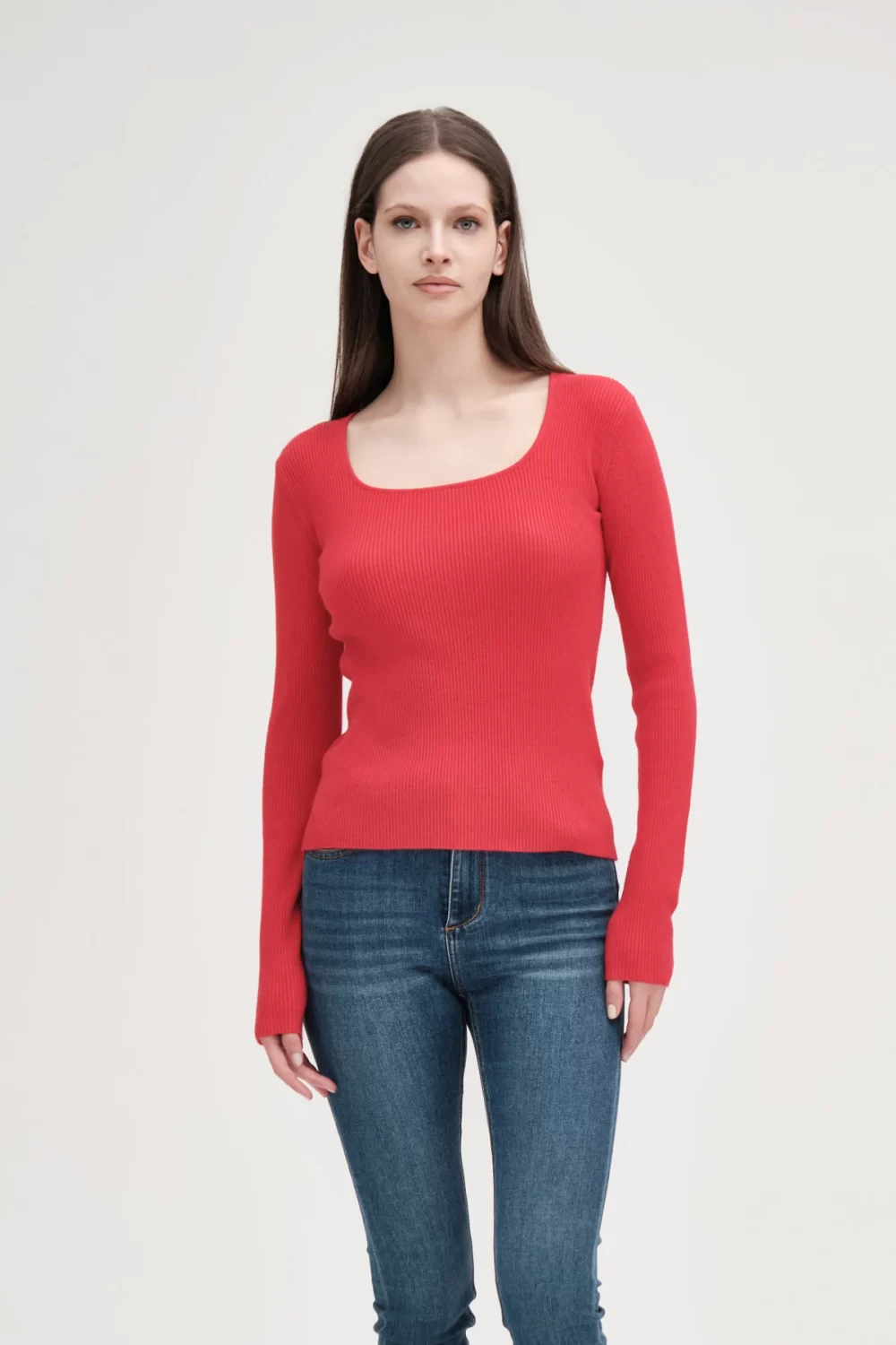 MAGLIA A COSTE SCOLLO QUADRATO FIN.12 VISCOSA – DGF5618