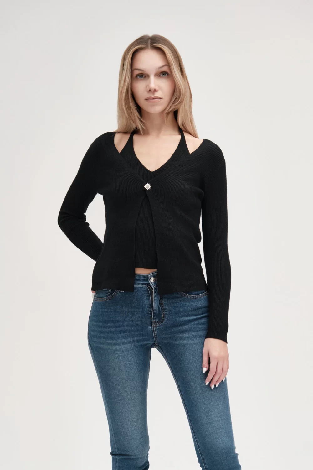 TWINSET BOTTONE GIOIELLO FIN.12 VISCOSA – DGF5623