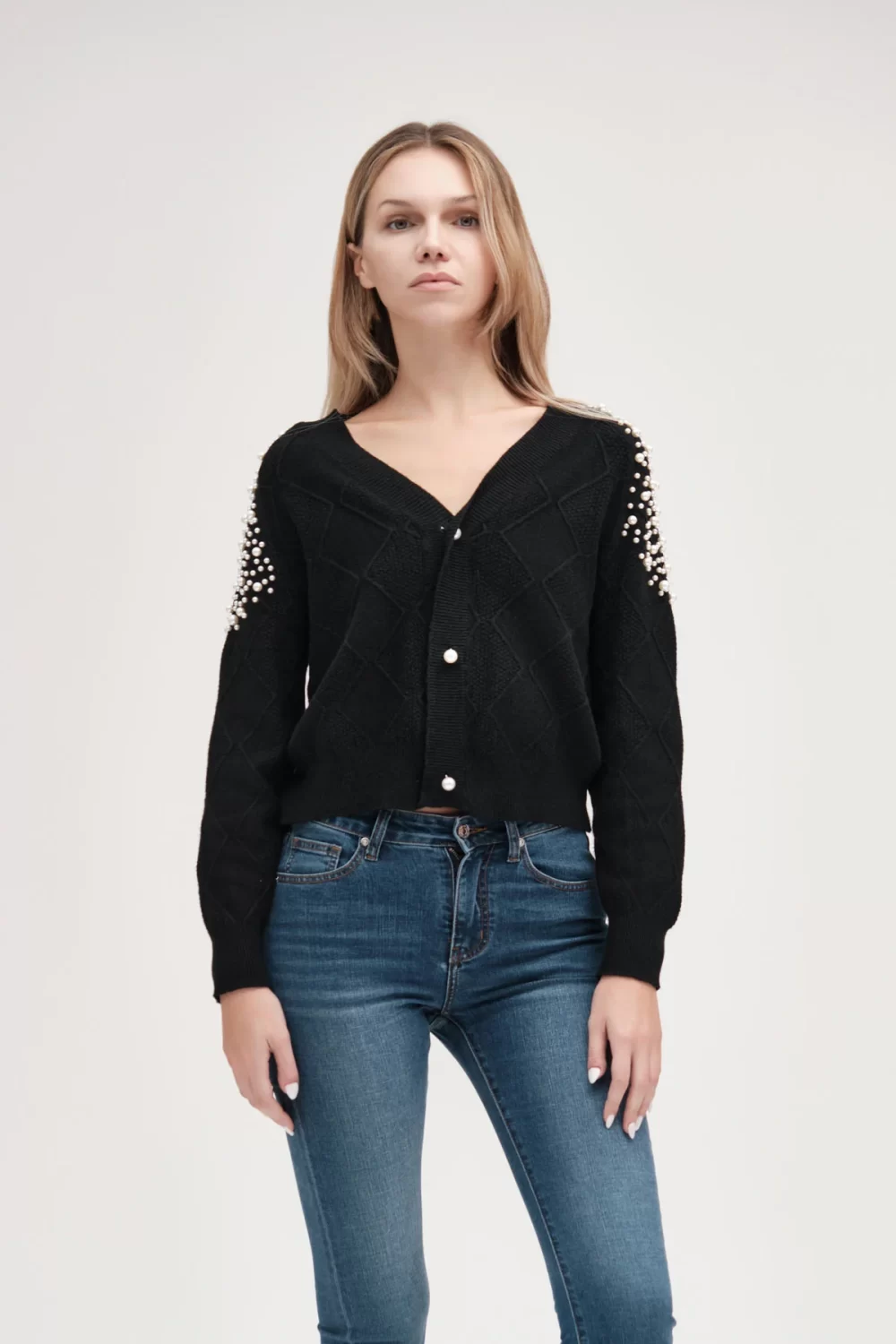 CARDIGAN PERLE FIN.7 VISCOSA – DGF5639