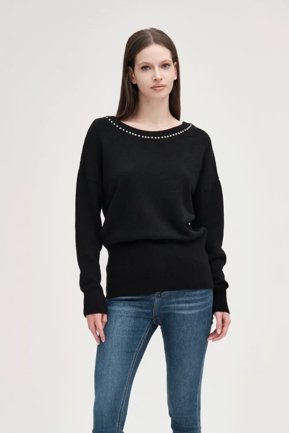 PARICOLLO OVER SCOLLO SCHIENA STRASS FIN.7 VISCOSA – DGF5694