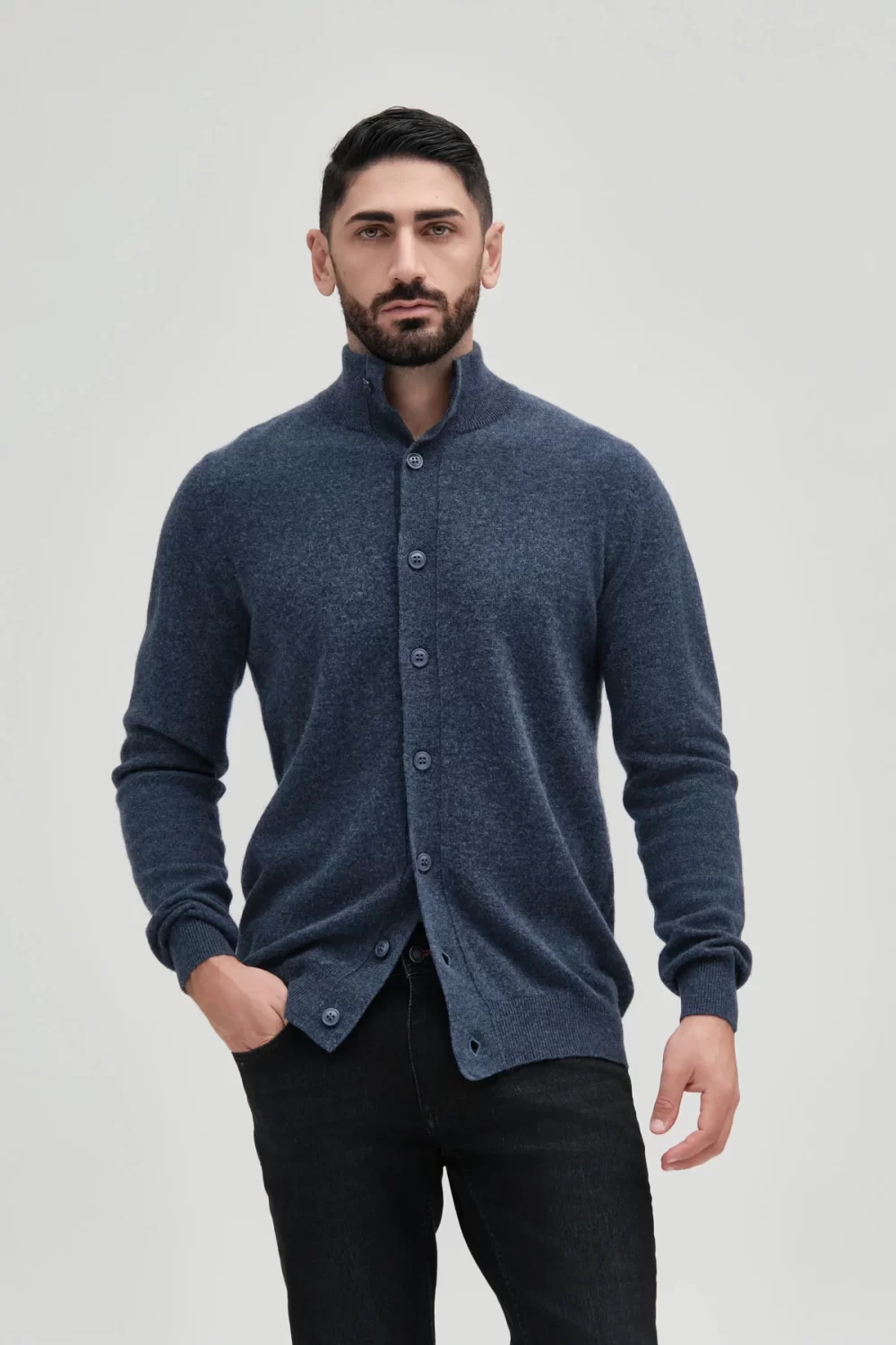 CARDIGAN LUPETTO CON BOTTONI FIN.12 CASHMERE – UGF3554