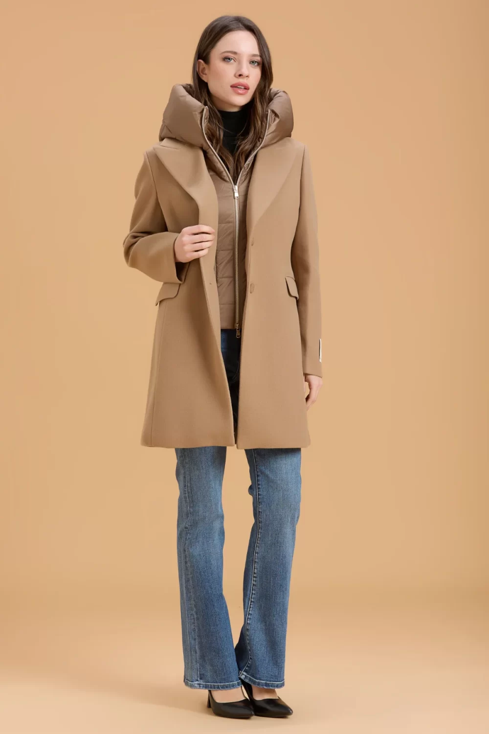 BARONETTO LUNGO CON PETTORINA MISTO LANA – DGF5751