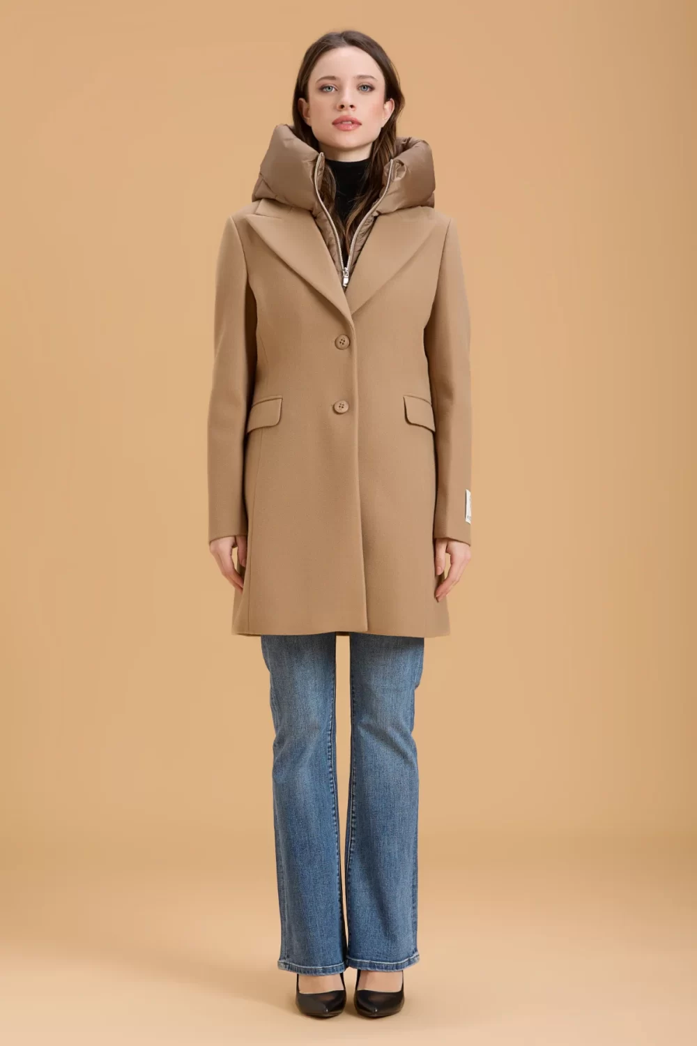 BARONETTO LUNGO CON PETTORINA MISTO LANA – DGF5751