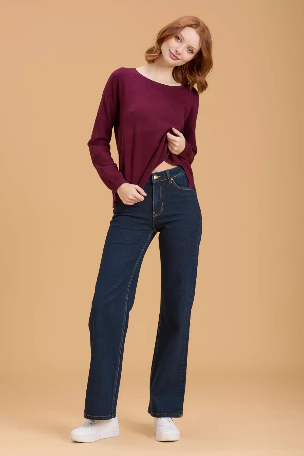 JEANS FLARE PALAZZO TEX COMFORT LAV.SCURO – DGF5808