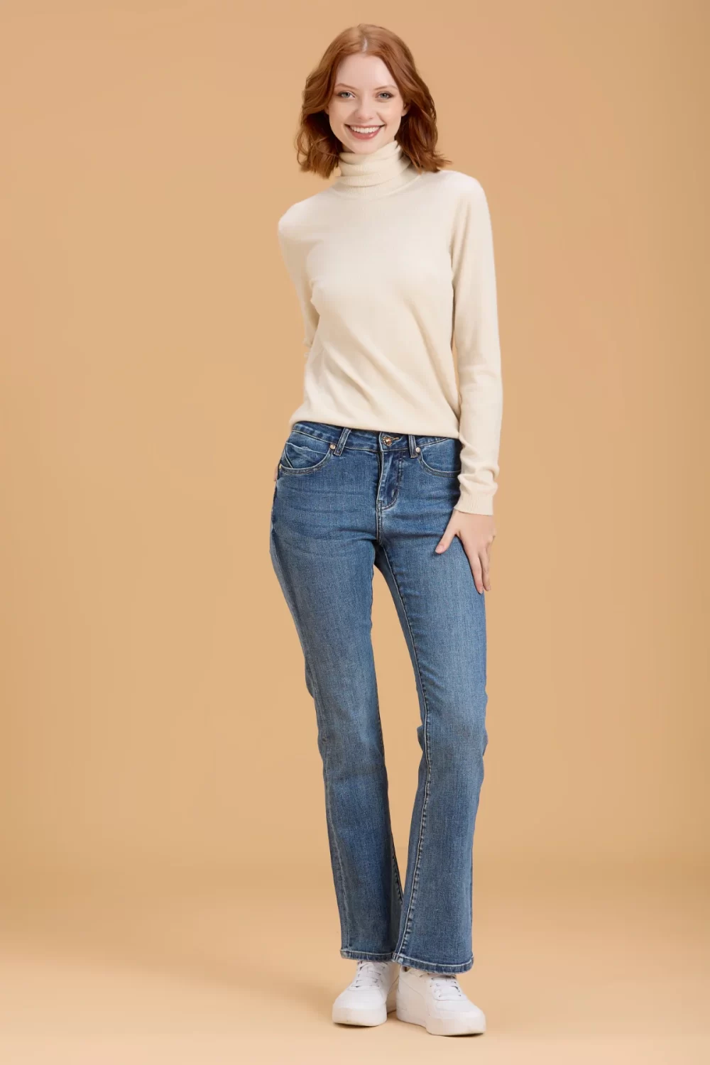 JEANS ZAMPA CON BOTT. GIOIELLO LAV.MEDIO – DGF5810