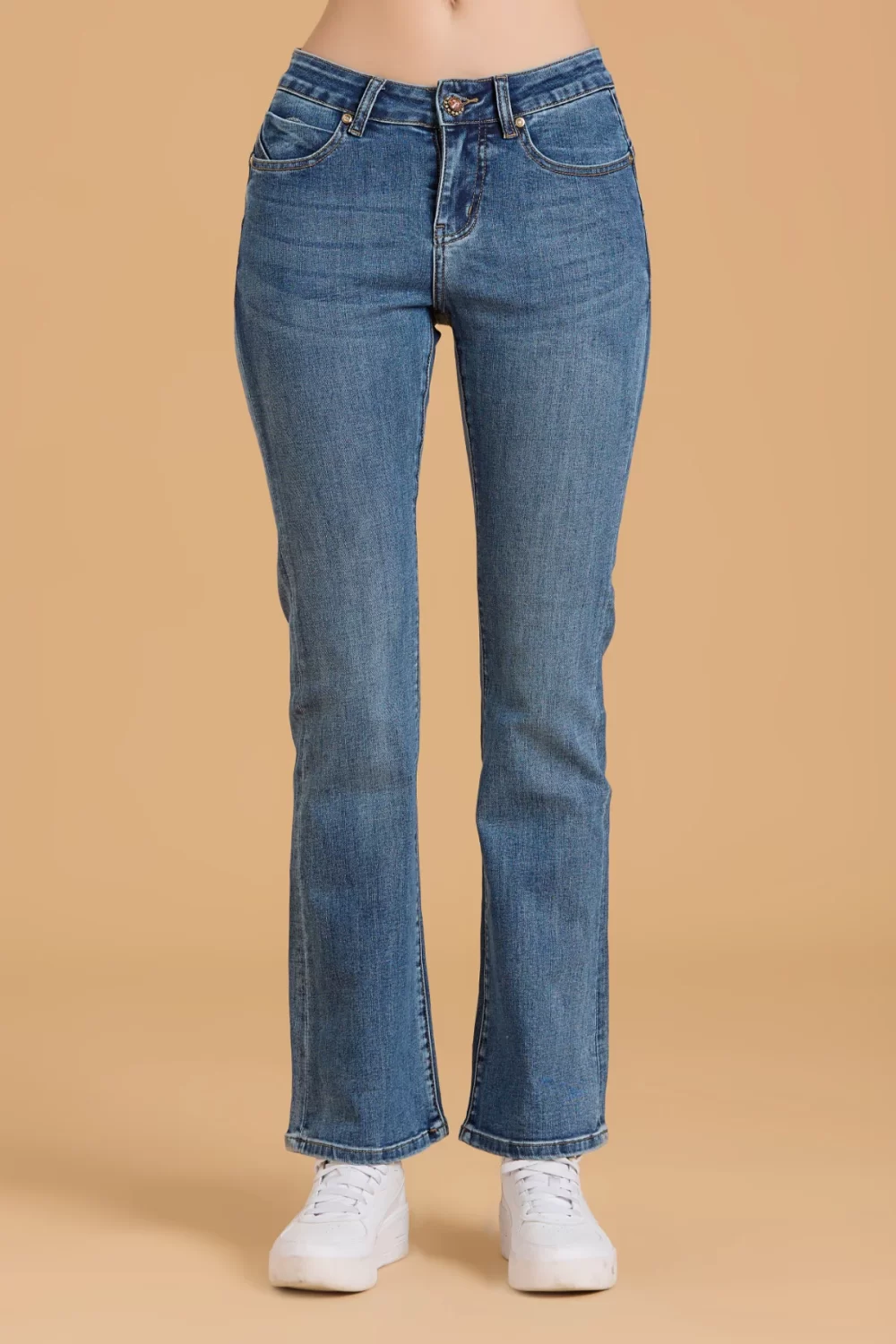 JEANS ZAMPA CON BOTT. GIOIELLO LAV.MEDIO – DGF5810