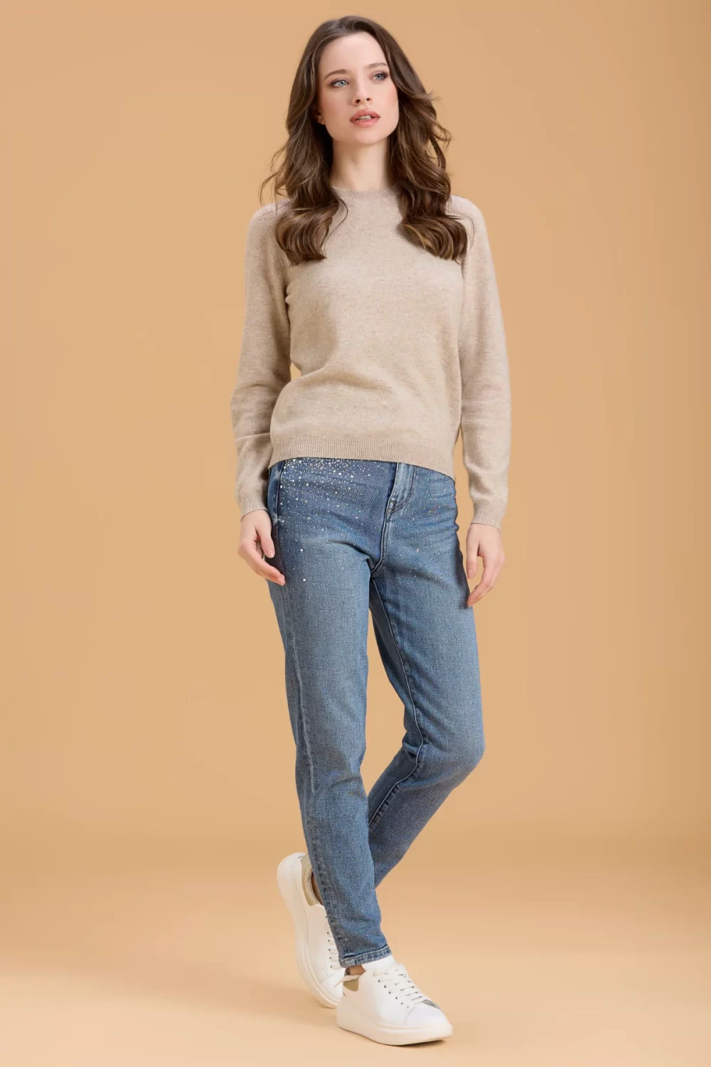 JEANS MOM FIT CON STRASS TEX COMFORT – DGF5818