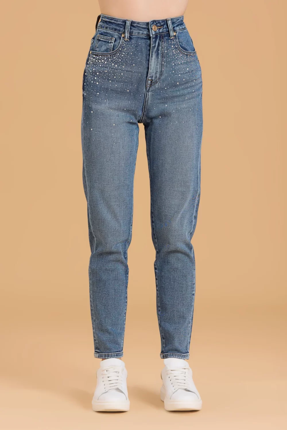 JEANS MOM FIT CON STRASS TEX COMFORT – DGF5818