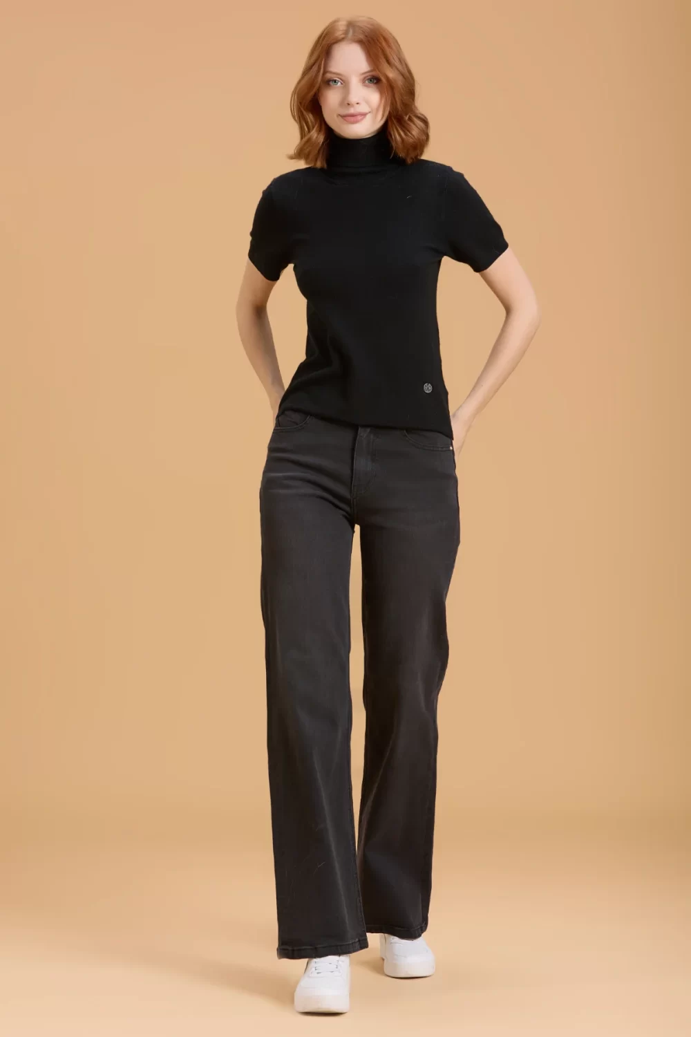 JEANS FLARE A PALAZZO BLACK – DGF5821