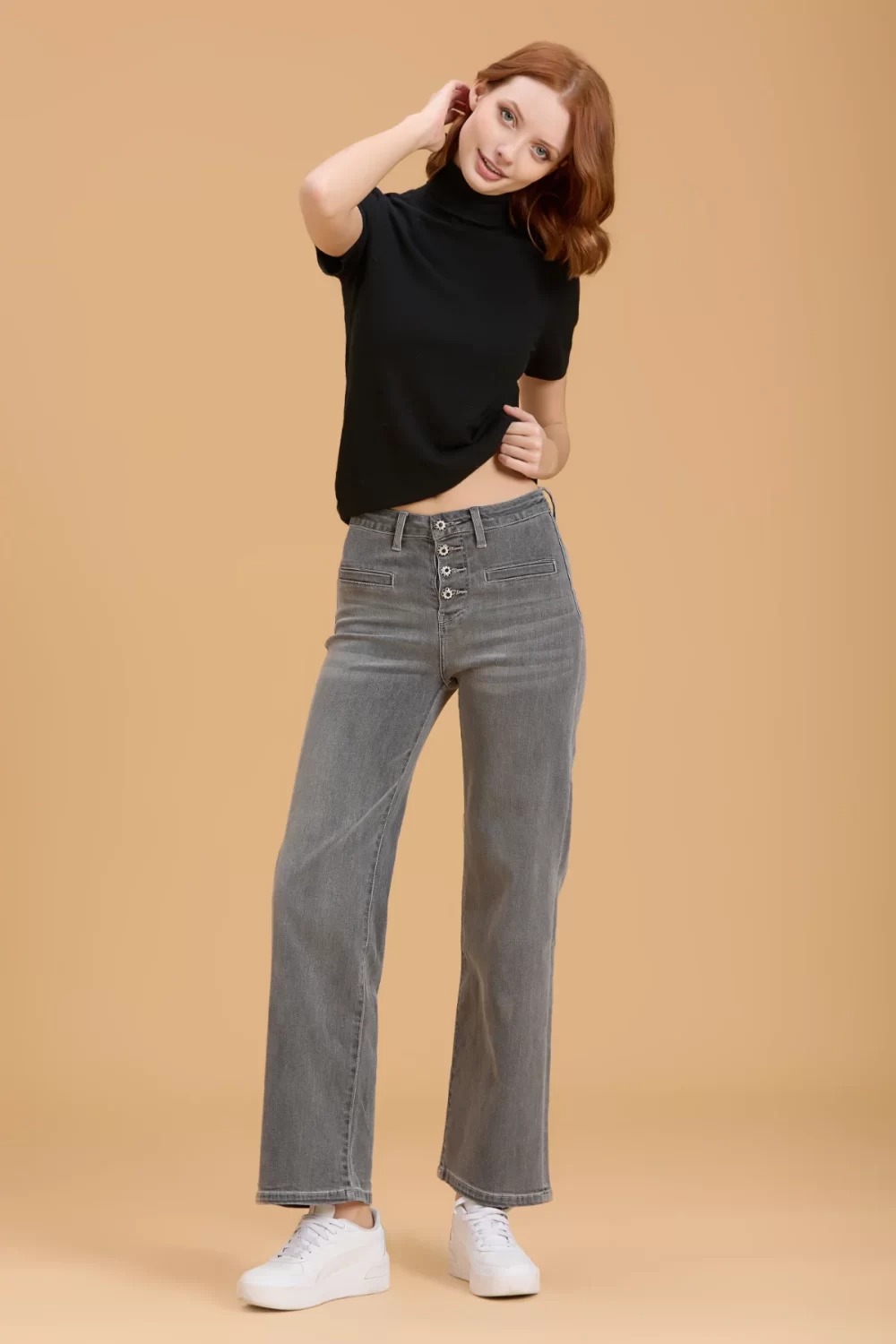 JEANS WIDE LEG BOTT.GIOIELLO GREY – DGF5828