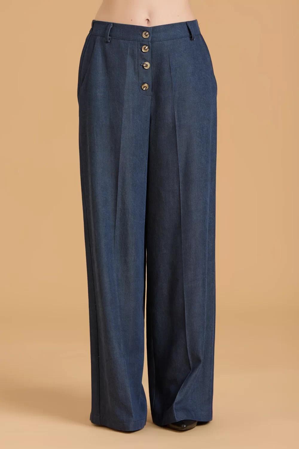 PANTAPALAZZO CON BOTTONI BABILION TENCEL – DGF5993