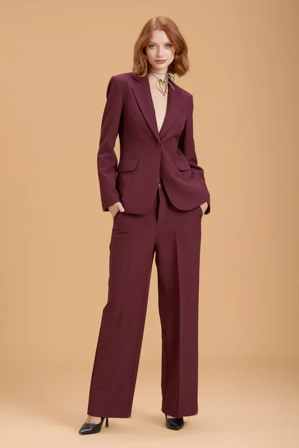 COMPLETO GIACCA/PANT. PALAZZO BISTRETCH – DGF6030