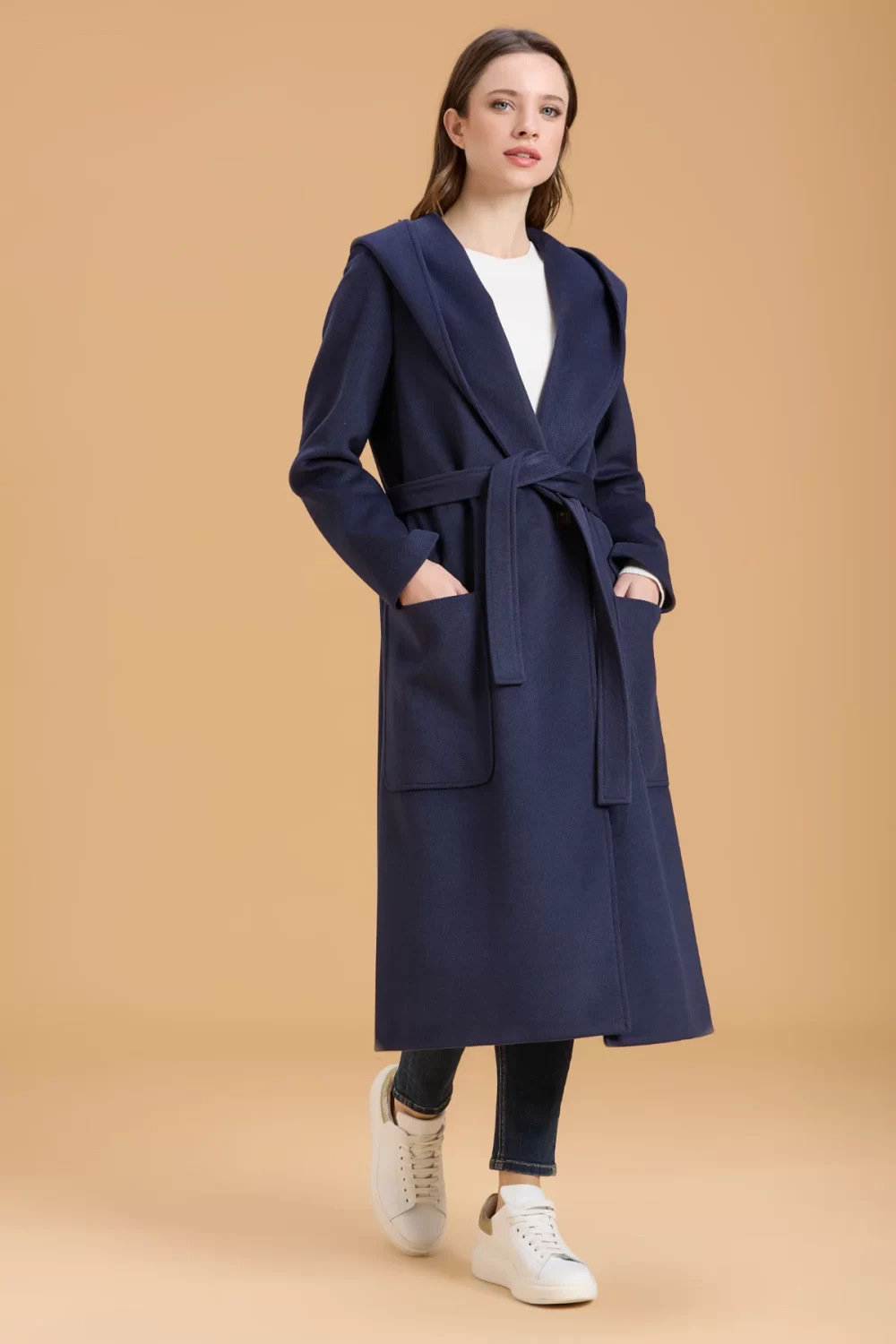 CAPPOTTO DOPPIOPETTO LUNGO CON CAPPUCCIO CDH – DGF6054