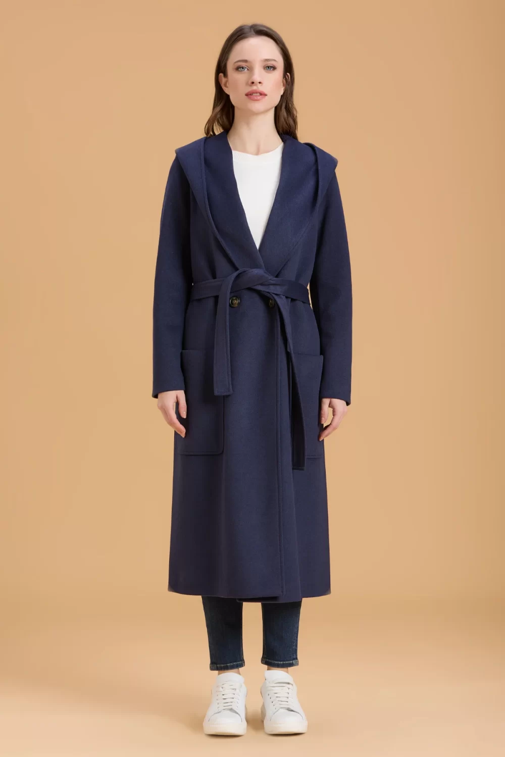 CAPPOTTO DOPPIOPETTO LUNGO CON CAPPUCCIO CDH – DGF6054