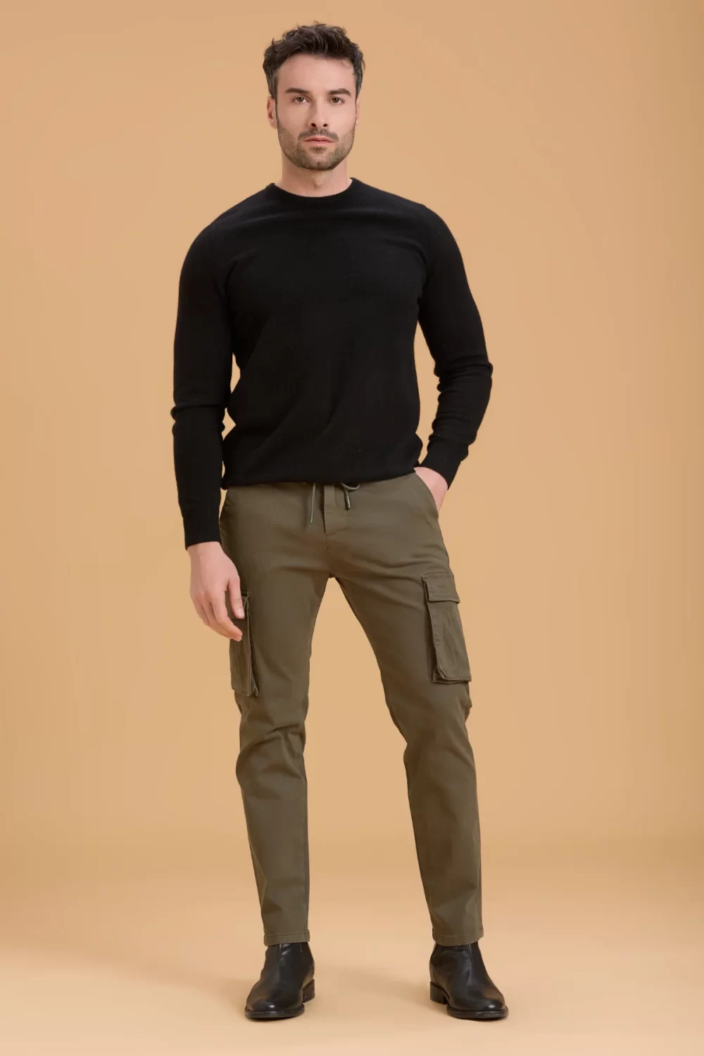 PANTALACCIO CON TASCONI GABARDINA – UGF3752
