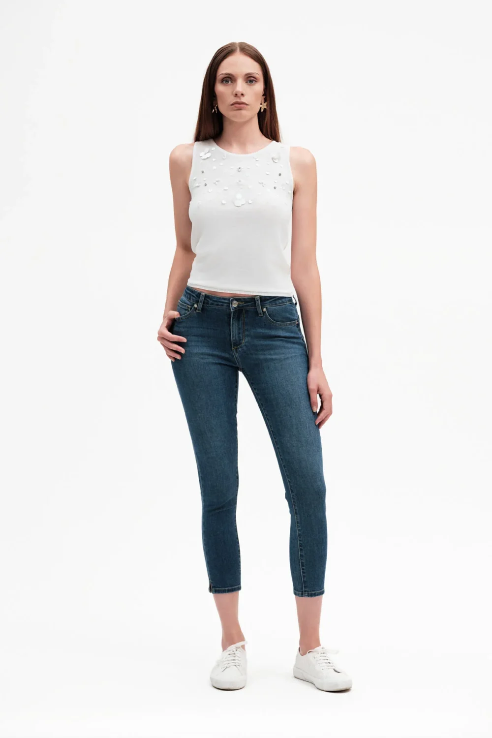 JEANS SKINNY V. BASSA CON SPACCHETTI LAV MEDIO – DGP7502