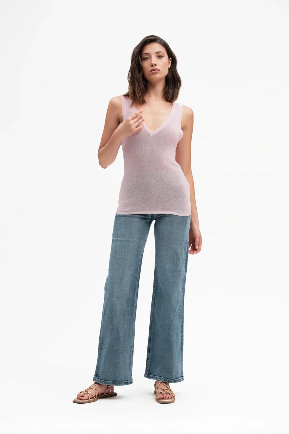 JEANS FLARE PALAZZO LAV CHIARO TEX COMFORT – DGP7507