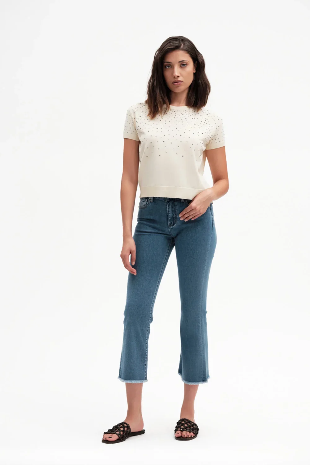JEANS CROPPED SFILAC BOT GIO L MEDIO TEX COMF – DGP7516