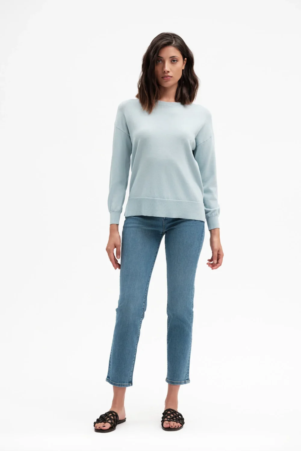 JEANS REGULAR CON BOTTONI LAV CHIARO – DGP7517