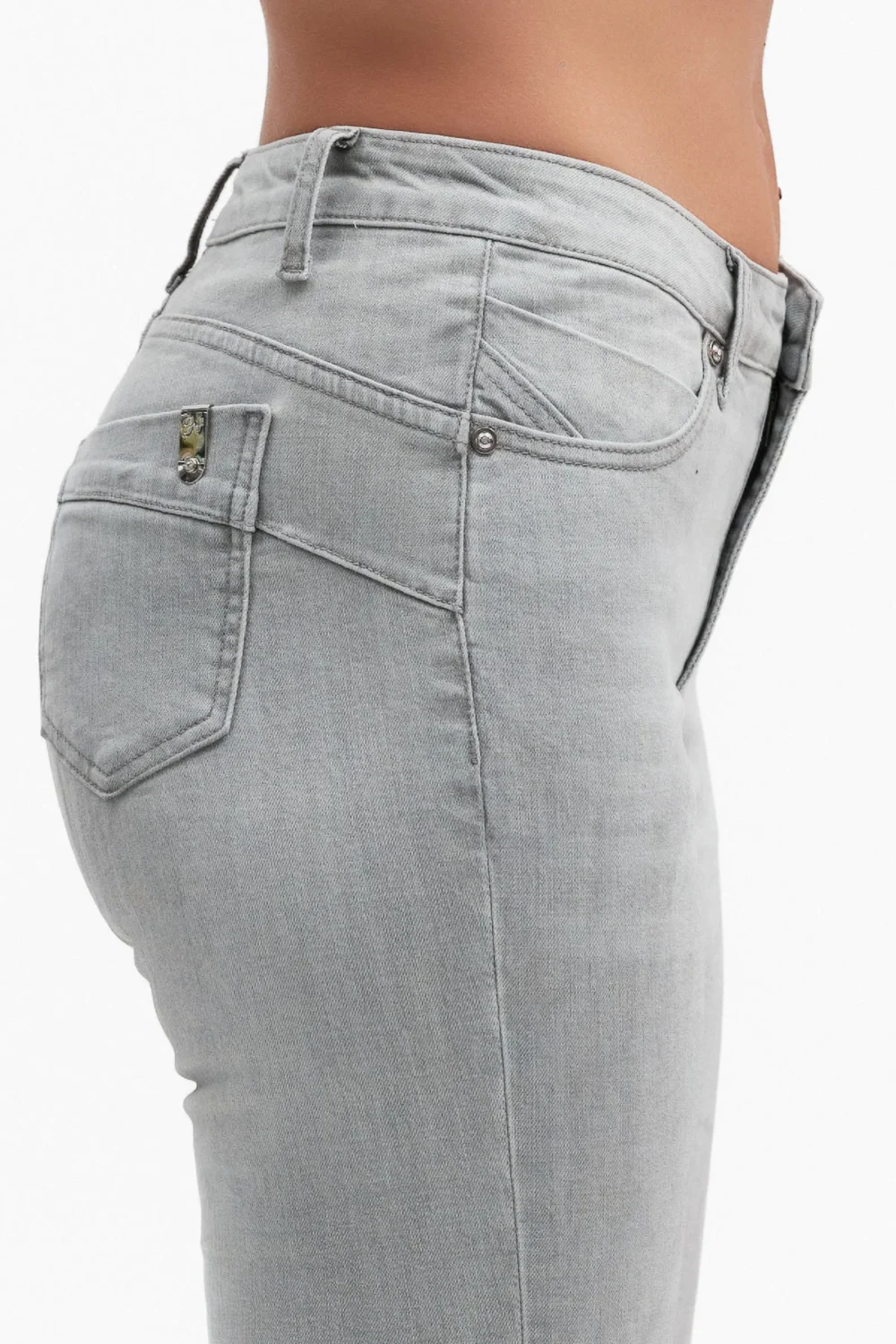 JEANS FLARE A ZAMPA GREY – DGP7529