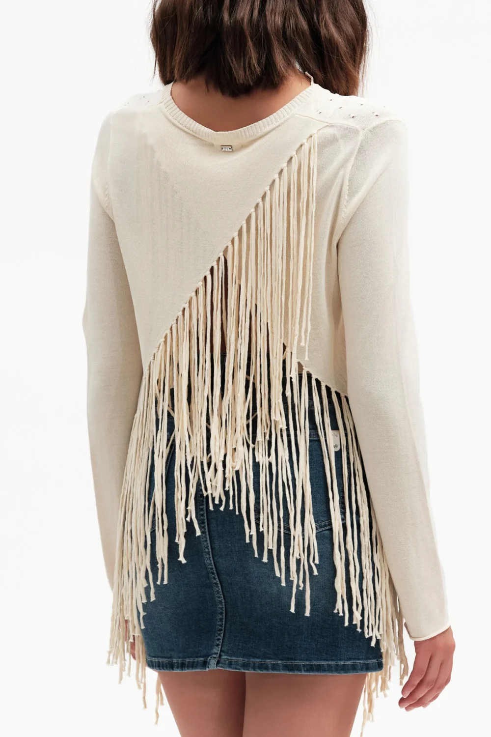 PARICOLLO LAVORATA CON FRANGE INCROCIATE – DGP7648