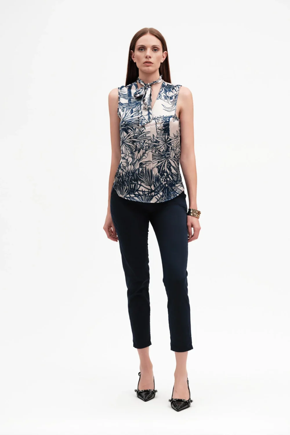 PANTALONE AURORA TA TINTA UNITA GABARDINA – DGP7900