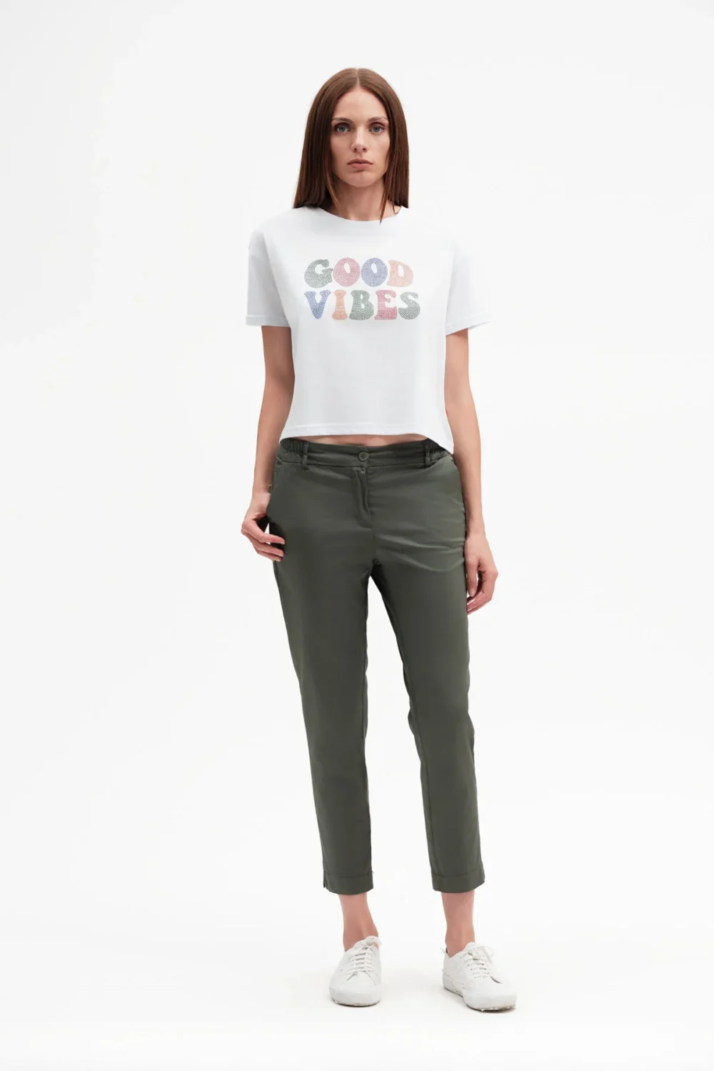 PANTALONE CAPRI CON SPACC CON ELA LAT RASO – DGP7904