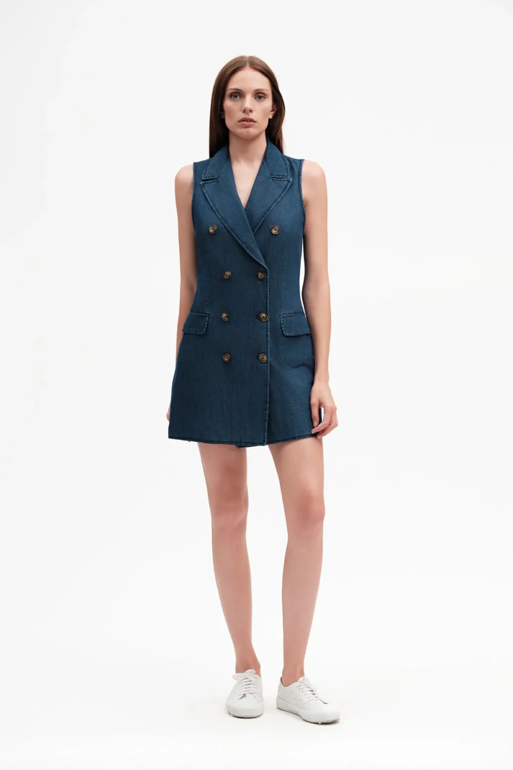 SMANICATO DOPPIO PETTO CHAMBRAY – DGP7942