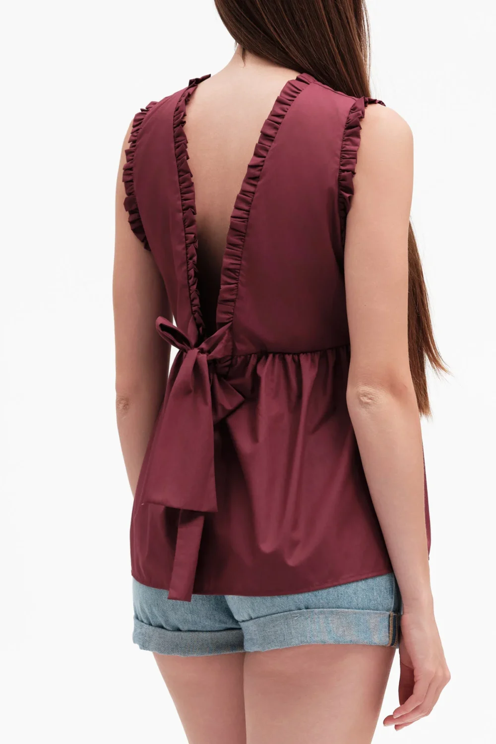 CANOTTA SCOLLO A V SPALLA  POPELINE – DGP8021