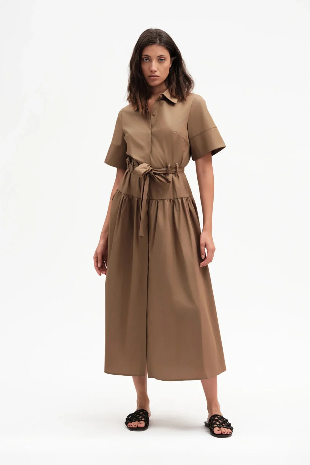 ABITO LUNGO MM CON CINTA POPELINE – DGP8028