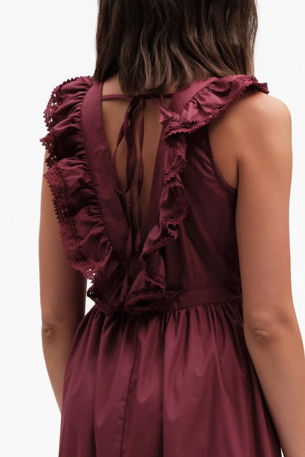 ABITO LUNGO SMANICATO CON ROUGE POPELINE – DGP8029