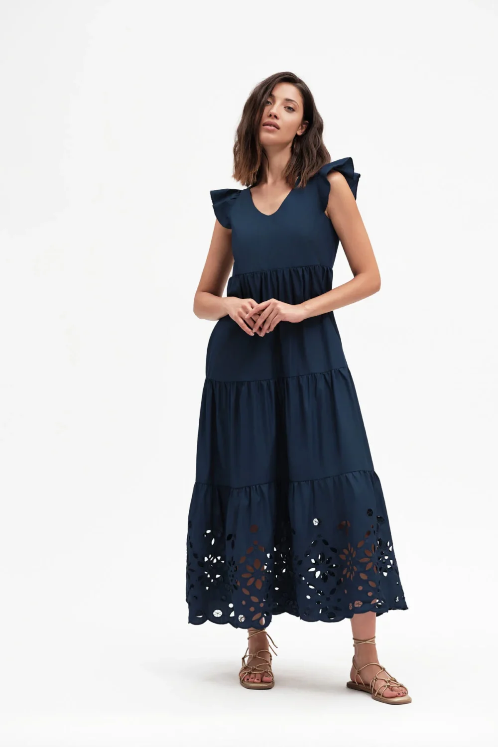 ABITO LUNGO POPELINE TRAFORATO – DGP8033