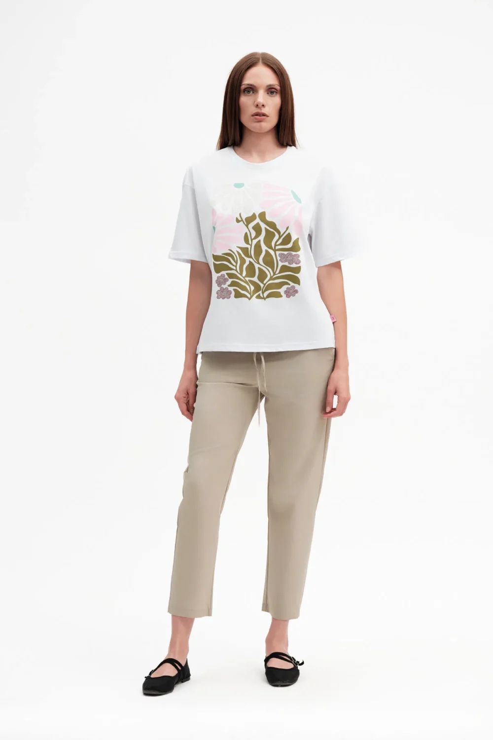 T-SHIRT MM AMPIA STAMPA FIORI – DGP7560