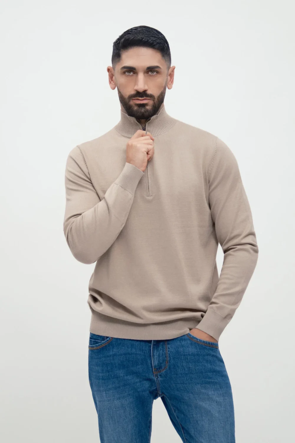 LUPETTO MEZZA ZIP VISCOSA FIN 12 – UGF4005