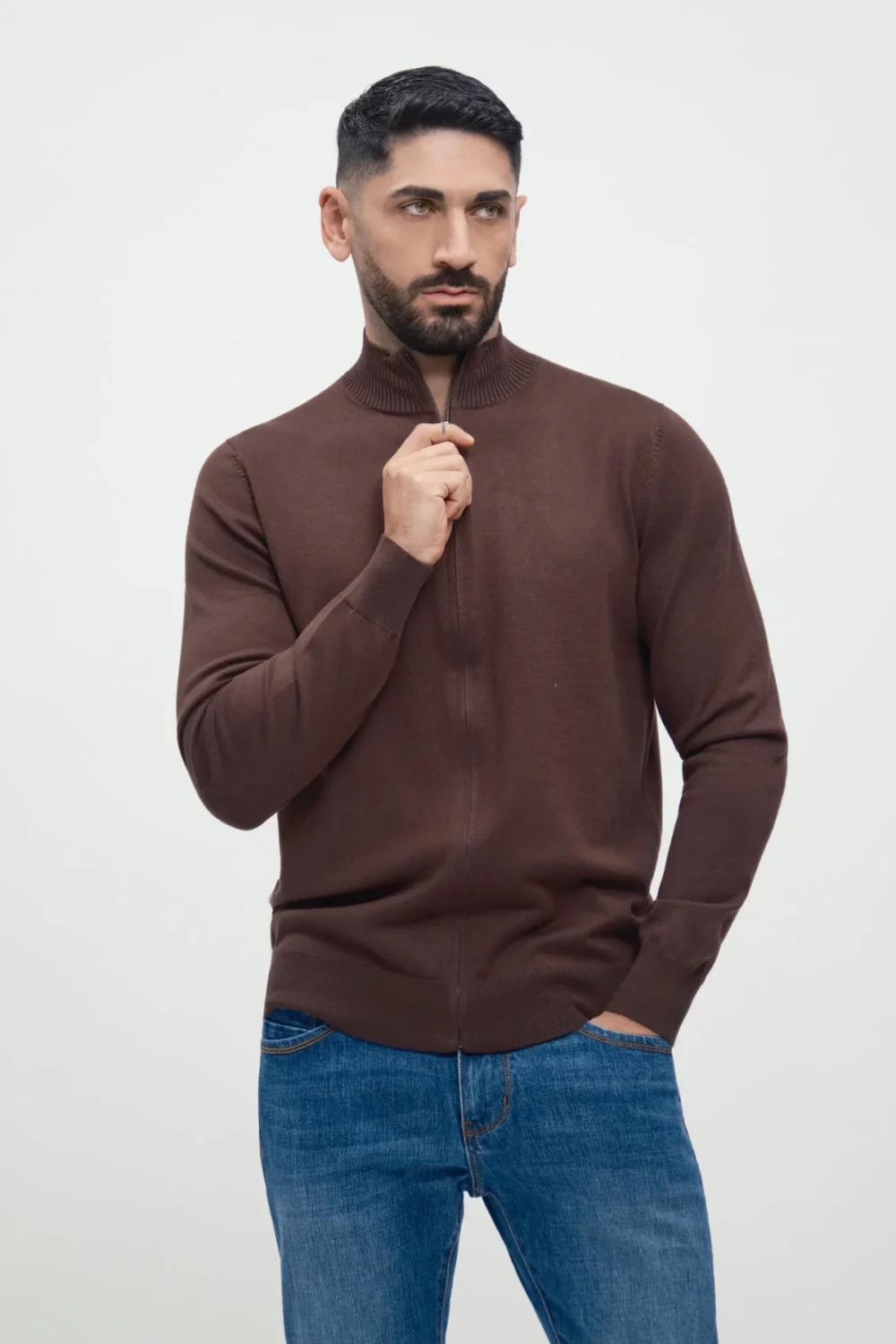 CARDIGAN LUPETTO CON ZIP VISCOSA FIN 12 – UGF4006