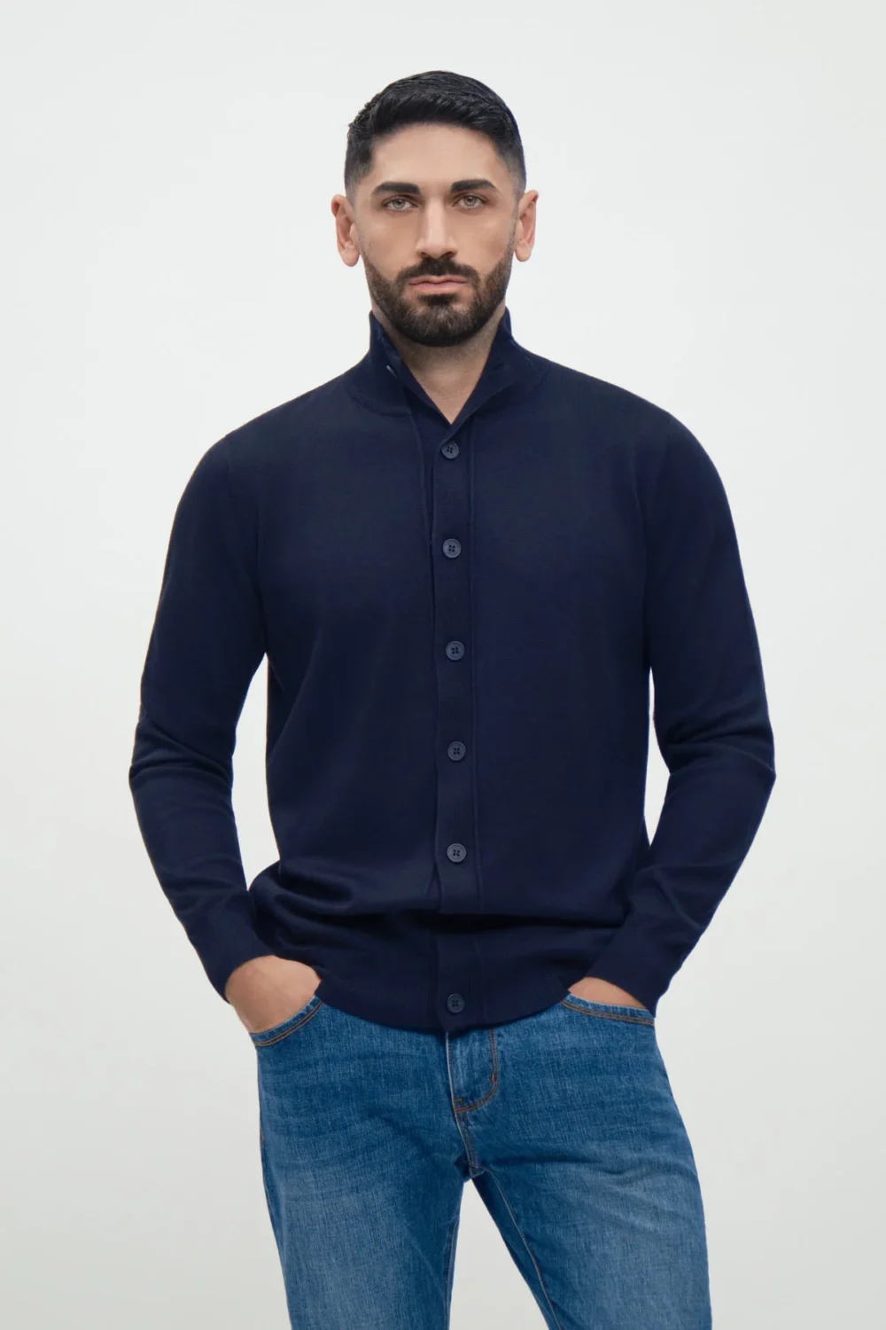 CARDIGAN LUPETTO CON BOTT. VISCOSA FIN 12 – UGF4007