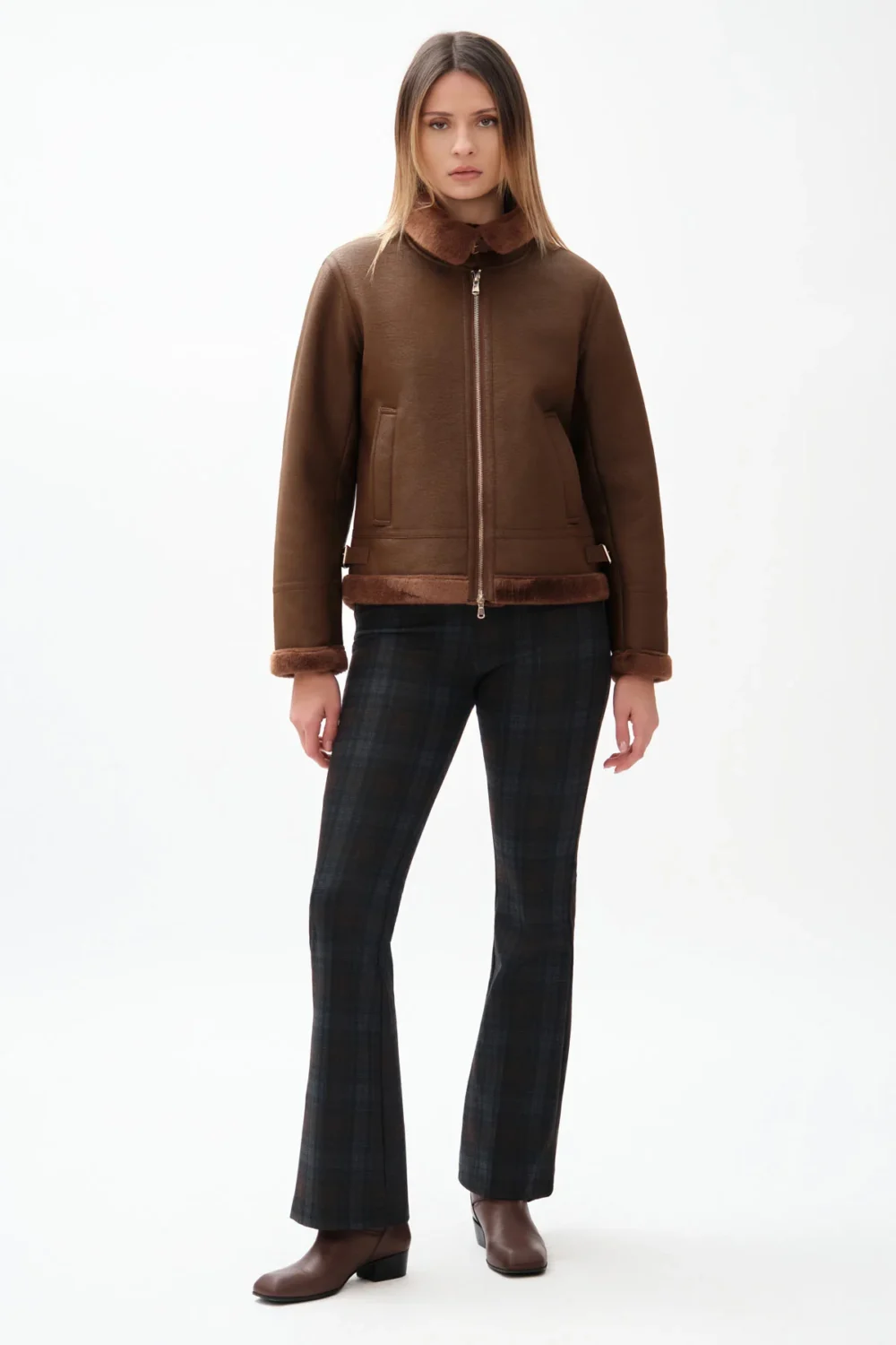 PANTALONE ZAMPA QUADRI SELVI – DGF7496