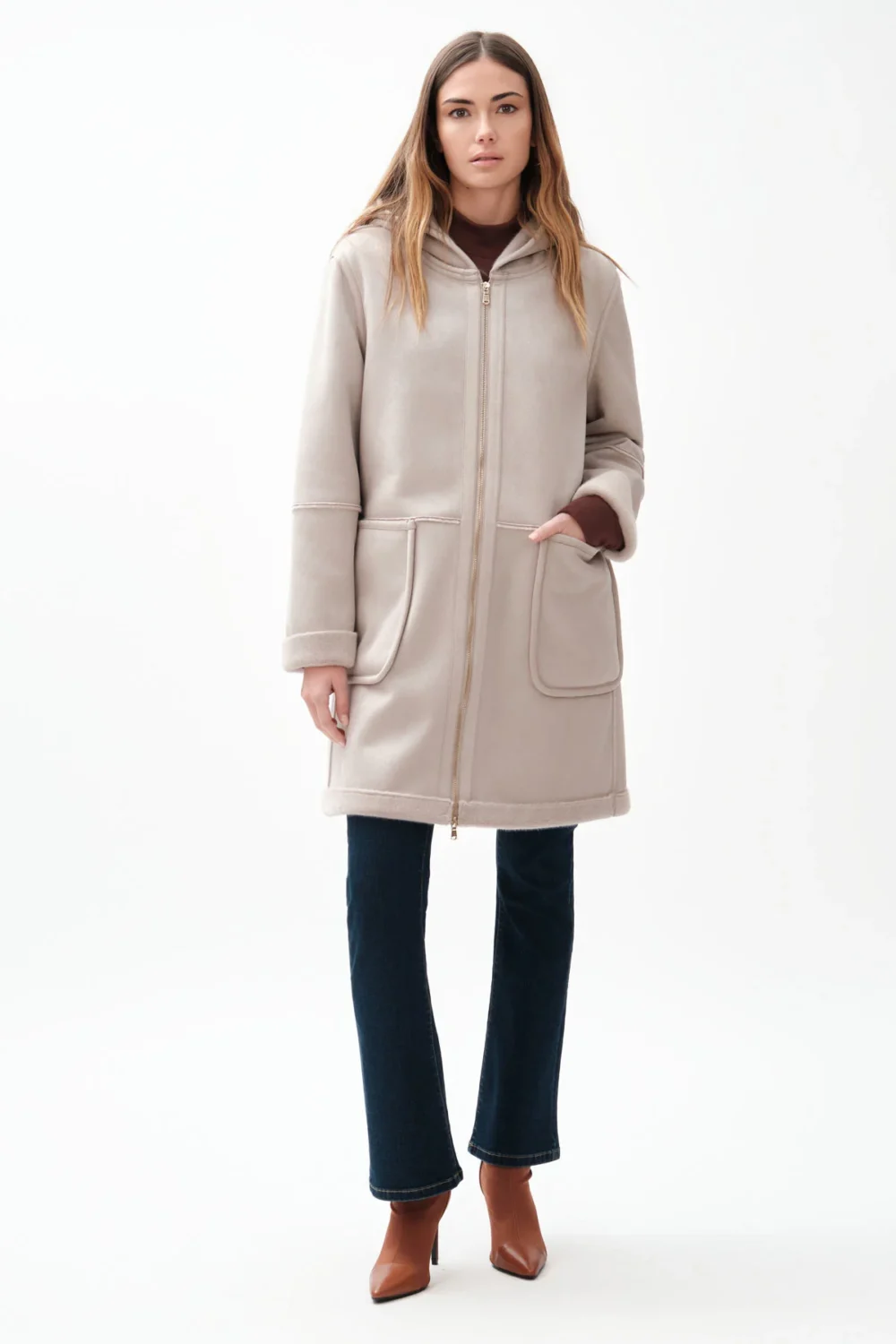 MONTONE LUNGO CON ZIP – DGF6809