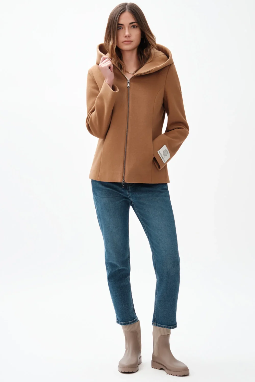 CAPPOTTO CORTO CON ZIP MISTO LANA – DGF6821