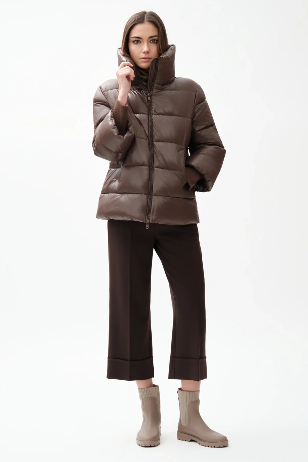 GIUBB CORTO COLLO PISTAGNA NYLON SHINE 290T – DGF6832