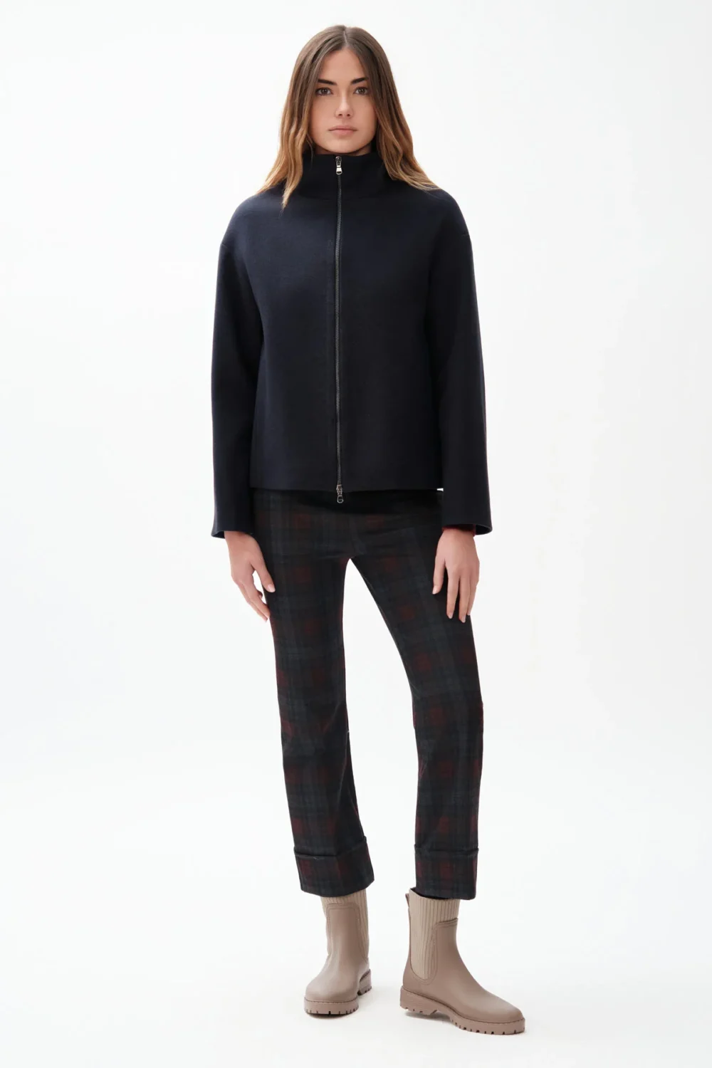 PANTALONE CON PIEGA QUADRI SELVI – DGF7497