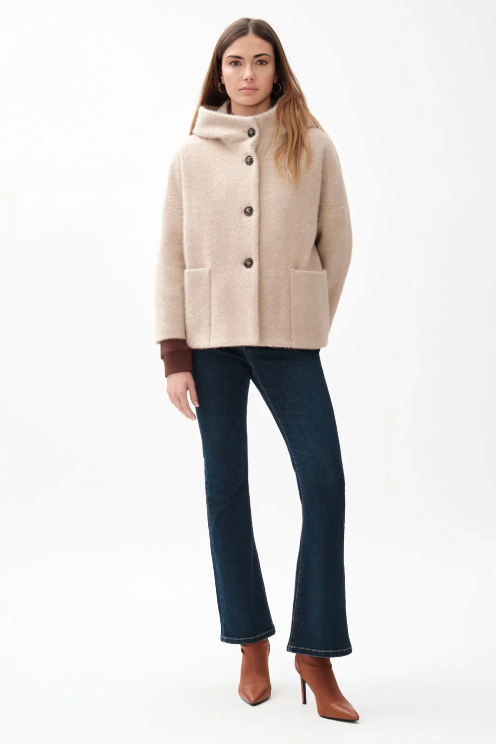 CAPPOTTO CON BOTTONI E CAPPUCC SME001 – DGF7409