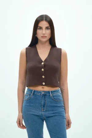 GILET CON BOTTONI VISCOSA FIN 7 - DGF6998