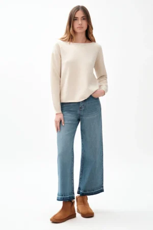 JEANS ALEX WIDE LEG LAV CHIARO TEX COMFORT - DGF7317
