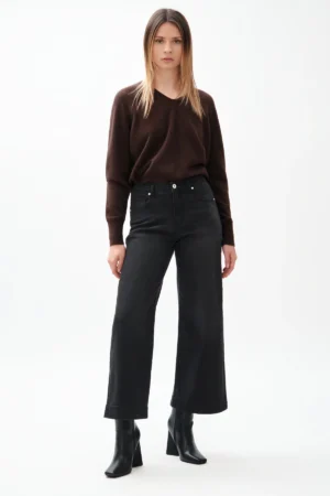 JEANS ALEX WIDE LEG BLACK SLAVATO TEX COMFORT - DGF7319