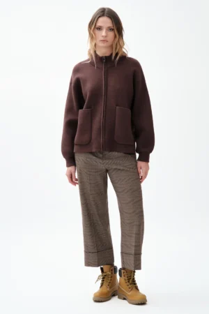 PANTALONE DUE BOTTONI QUADRI - DGF7480