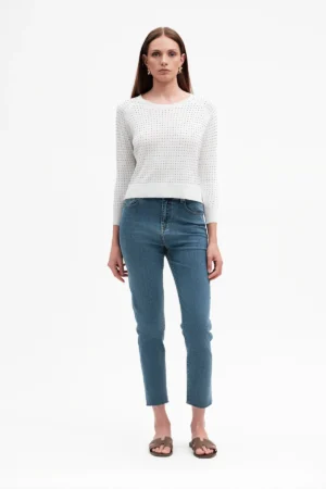 JEANS MOM SFILACCIATO TEX COMFORT LAV MEDIO - DGP7504
